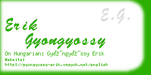 erik gyongyossy business card